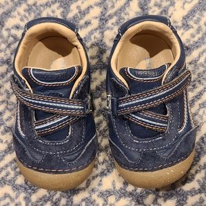 Stride Rite 3.5W Blue Leather Baby Shoes